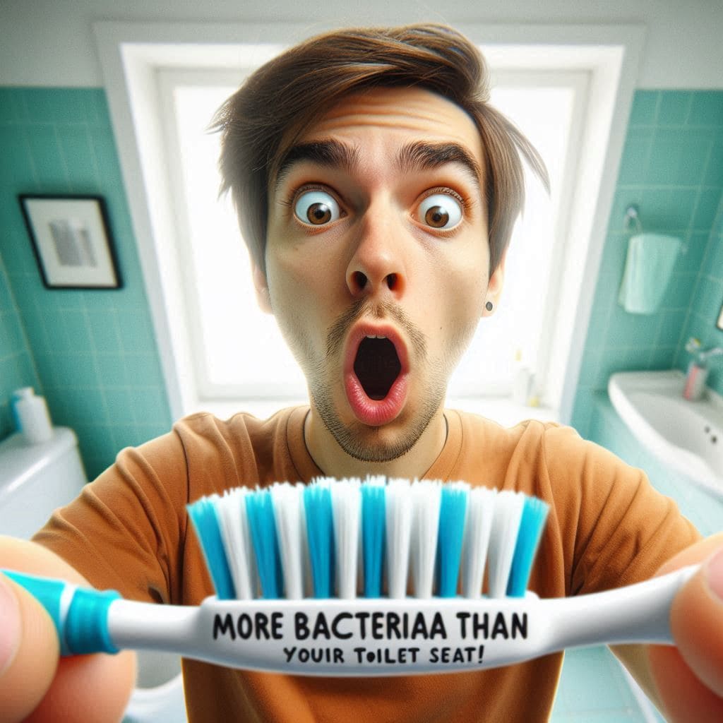 Up to 10 Million Bacteria on Your Toothbrush